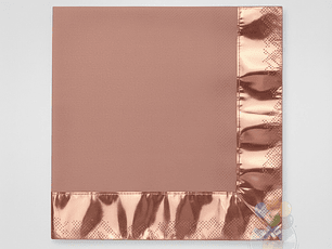 12 Servilletas Papel Rose Gold Metalizadas (33x33cm)