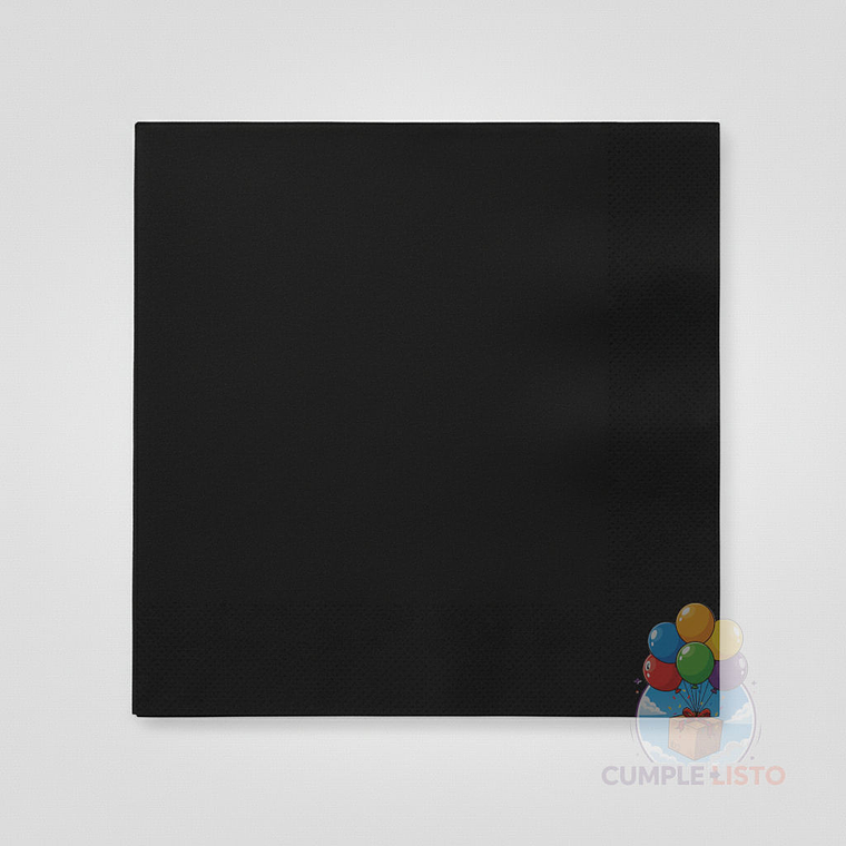 Servilletas de Papel Negro 20 Unidades 33 x 33 cm 1