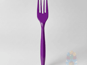 20 Tenedores Plásticos Desechables Lisos Morados