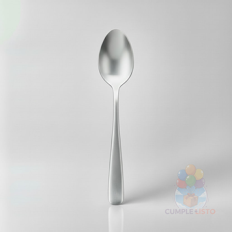 12 Cucharas Plásticas Metalizadas Plateado Premium 1