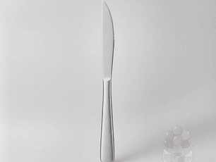 12 Cuchillos Plásticos Metalizados Plateado Premium