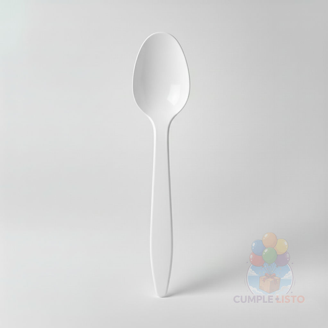 20 Cucharas Plásticas Blancas 1