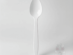 20 Cucharas Plásticas Blancas