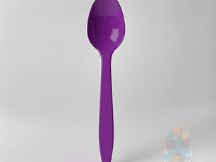 20 Cucharas Plásticas Moradas