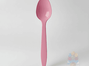 20 Cucharas Plásticas Rosadas