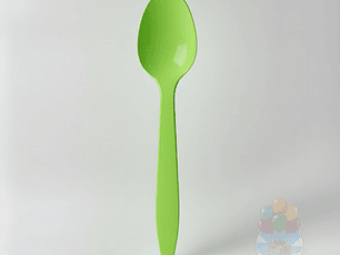 20 Cucharas Plásticas Verde Lima