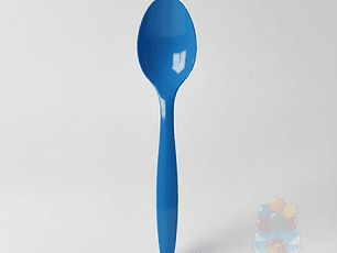 20 Cucharas Plásticas Azules 