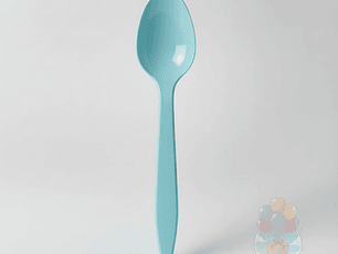 20 Cucharas Plásticas Celestes