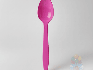 20 Cucharas Plásticas Fucsias