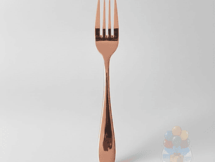 6 Tenedores Plásticos Rose Gold Metalizados Premium