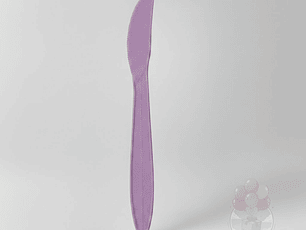 20 Cuchillos Plásticos Desechables Lisos Lila