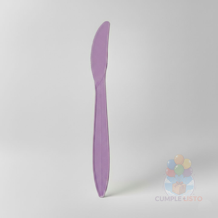20 Cuchillos Plásticos Desechables Lisos Lila 1