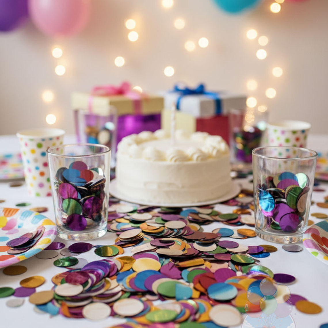 Confeti Metalizado Círculos Colores Surtidos 1