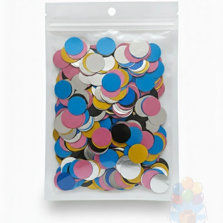 Confeti Metalizado Círculos Colores Surtidos 2