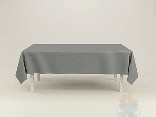 Mantel Liso Gris Rectangular Grande 137x247 cm