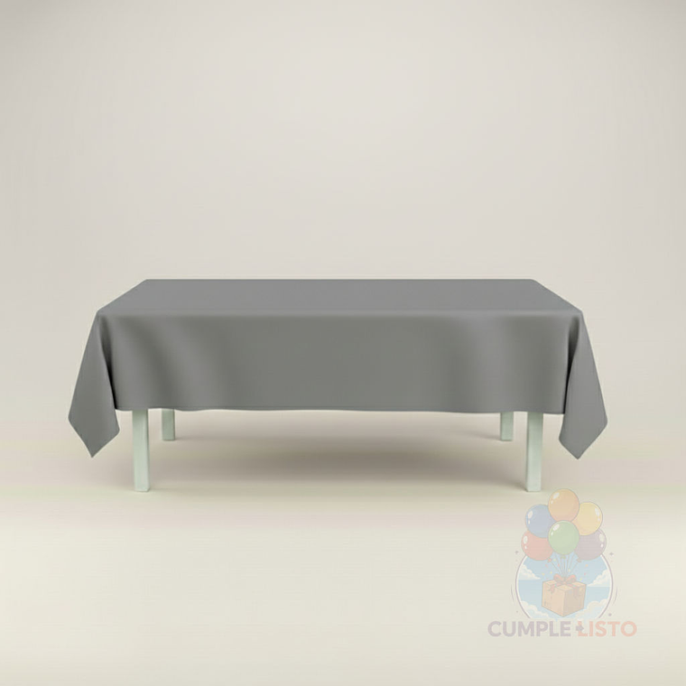 Mantel Liso Gris Rectangular Grande 137x247 cm 1
