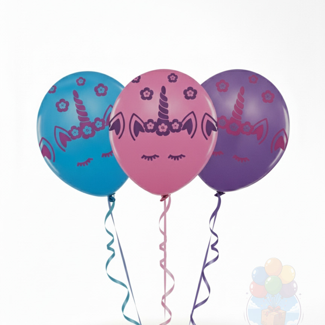 12 Globos Látex Diseño Unicornio para Fiesta 2
