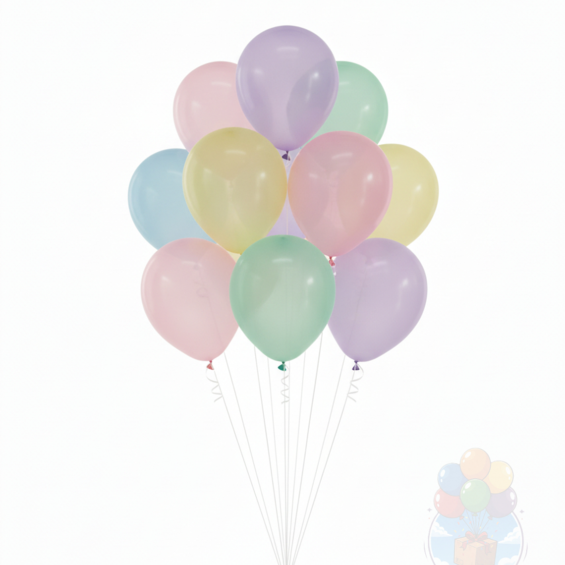 12 Globos Látex Tonos Pasteles Suaves (30 cm) 2