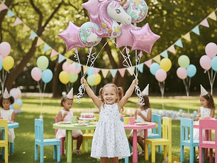 Bouquet 5 Globos Foil Unicornio Gigante Metalizados