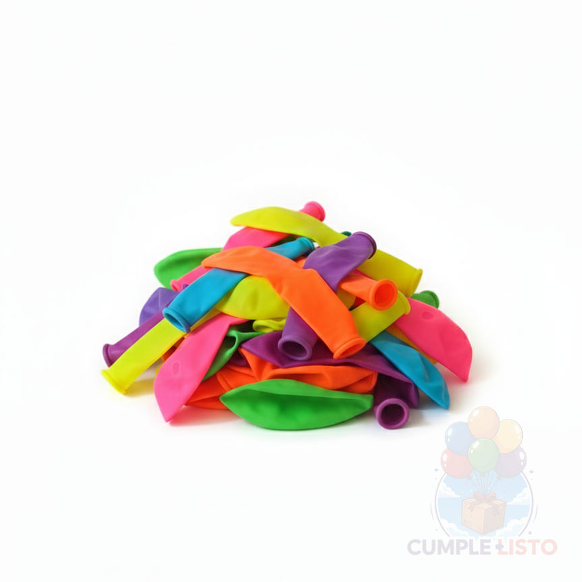 25 Globos Látex Color Neón (23 cm) para Fiestas 3