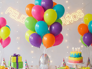 25 Globos Látex Color Neón (23 cm) para Fiestas