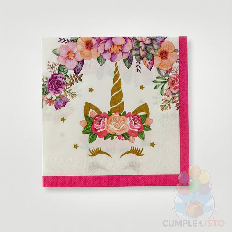 Servilletas Papel Unicornio 33x33 cm (20 unidades) 1