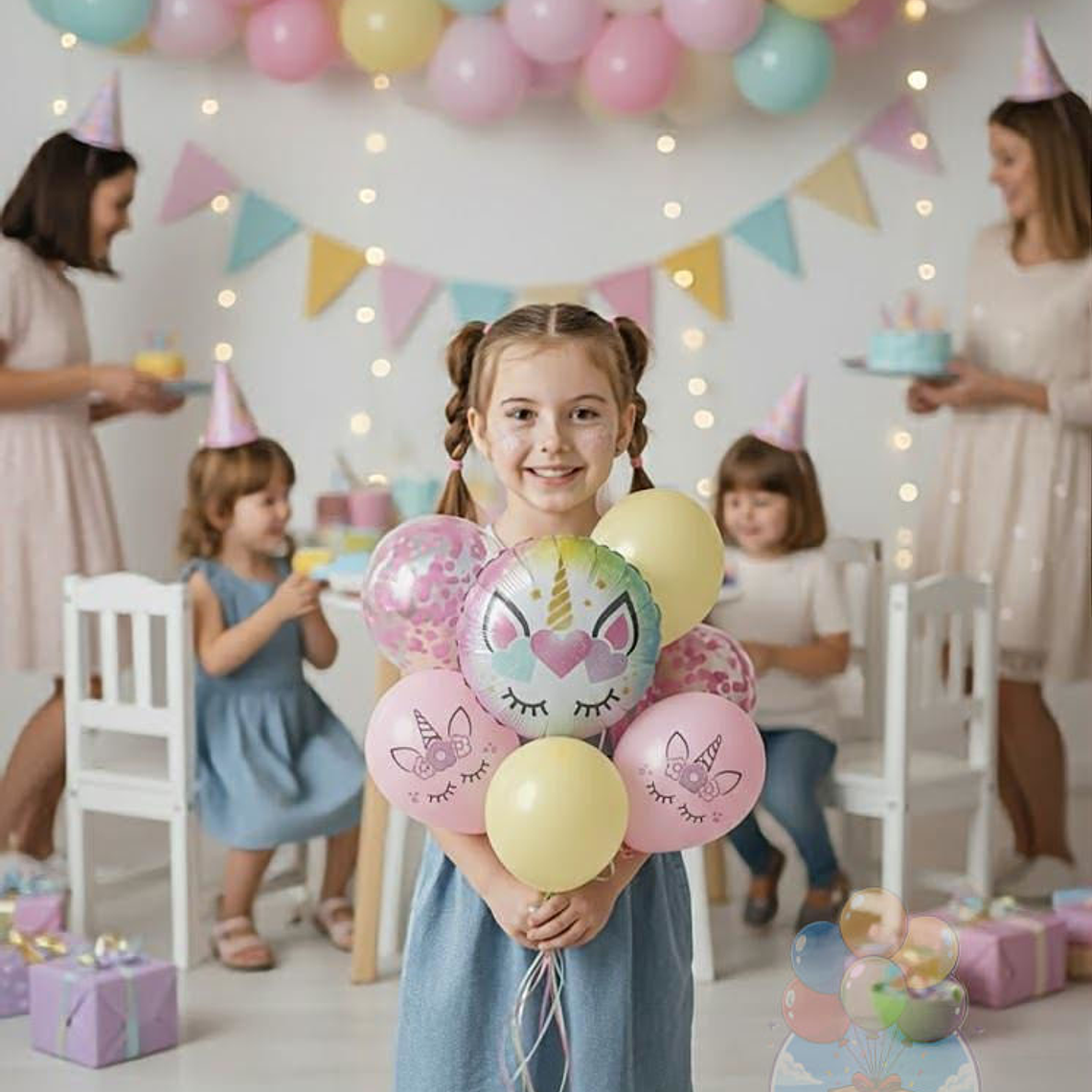 Set Bouquet Unicornio (7 Globos Premium + Varilla) 1