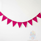 Banderin Triangular Liso Fucsia - Miniatura 2