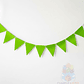 Banderin Triangular Liso Verde Lima - Miniatura 2