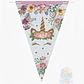 Banderín Unicornio Floral para Fiestas y Decoración - Miniatura 3