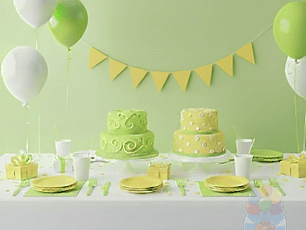 Banderin Triangular Liso Amarillo 