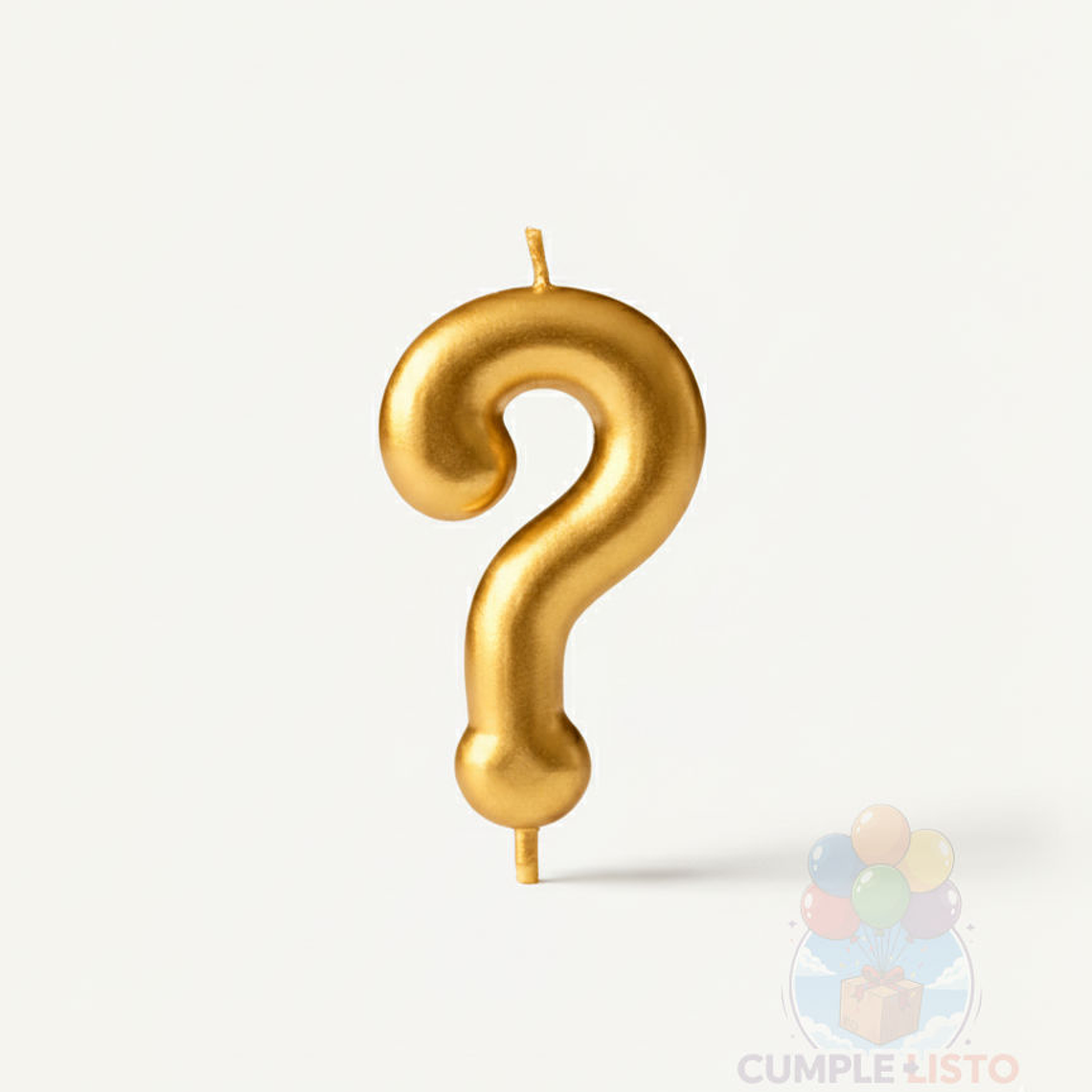 Vela Signo de Interrogación Dorado 2