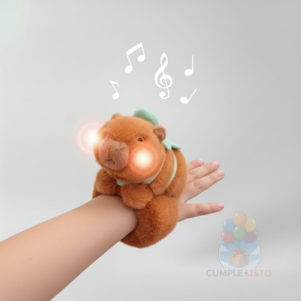 Pulsera Capibara Peluche Suave c/Luz y Sonido 2