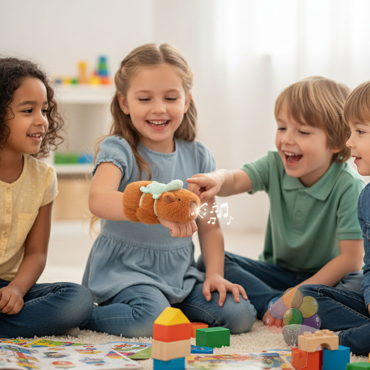 Pulsera Capibara Peluche Suave c/Luz y Sonido 1