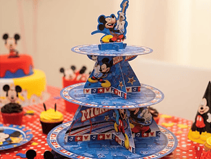Porta Cupcakes Mickey Rígido Cartón Duro ¡OFERTA $1200!