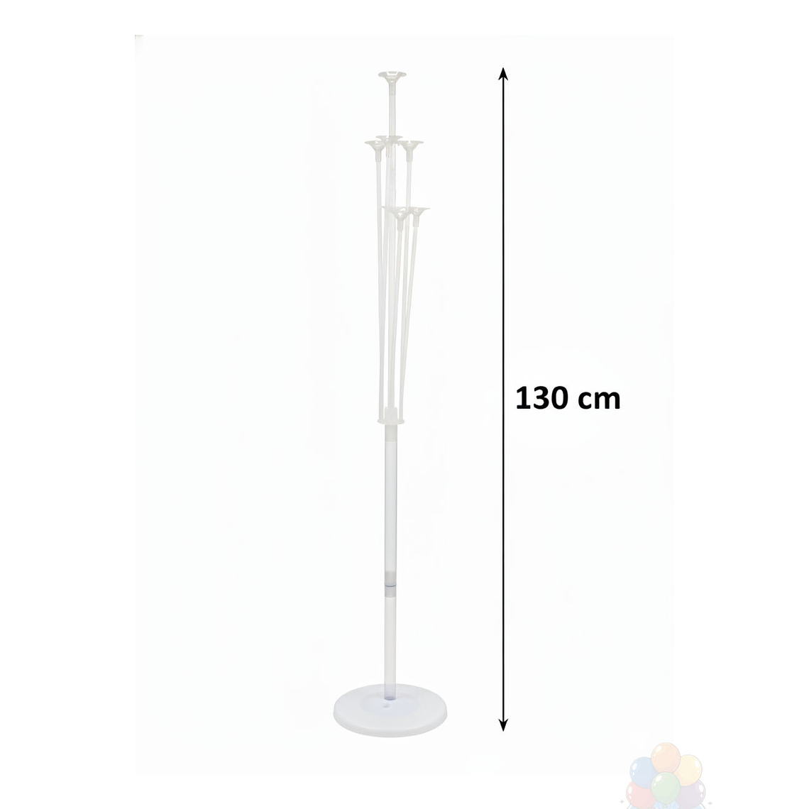 Pedestal Porta Globos 130cm Base Agua 7 Varillas 2