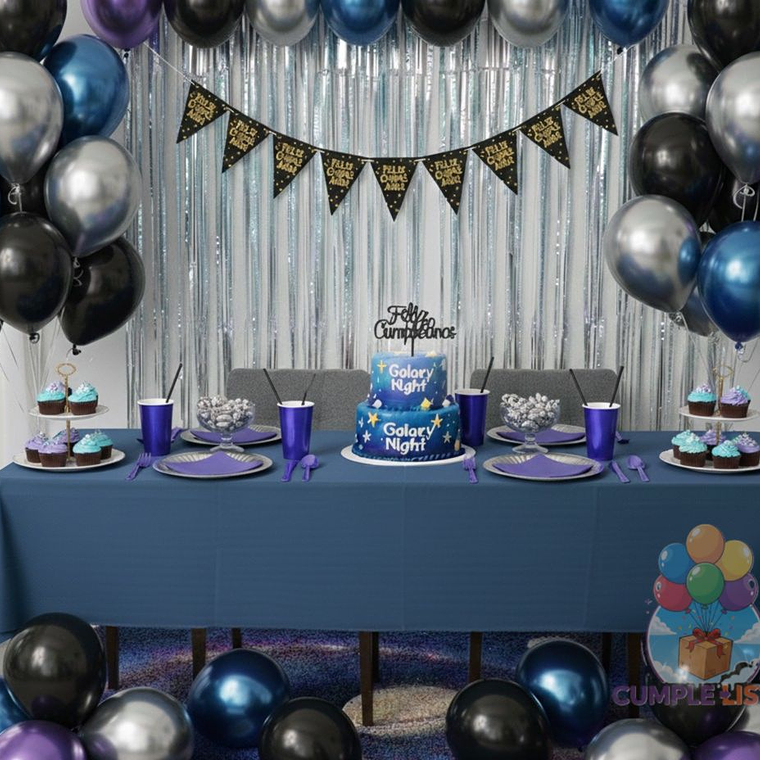 Galaxia Azul Negro Plata 1