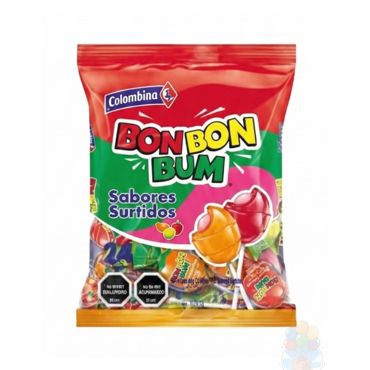 Bon Bon Bum Paletas rellenas de Chicle 24 Unidades. 2