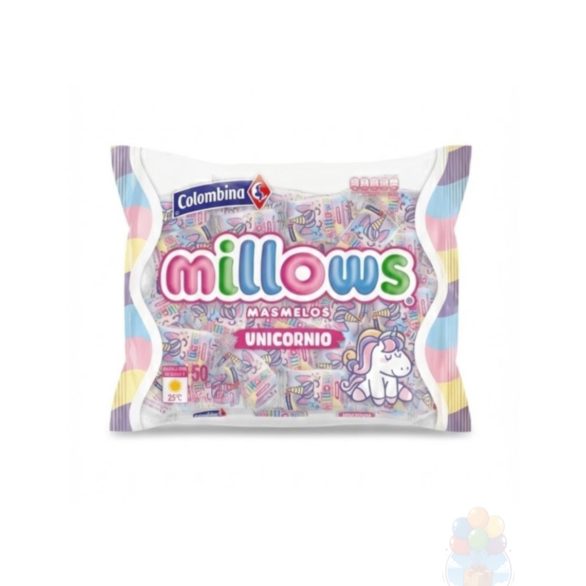 Millows Unicornio: Malvaviscos Individuales 50 Unidades. 2