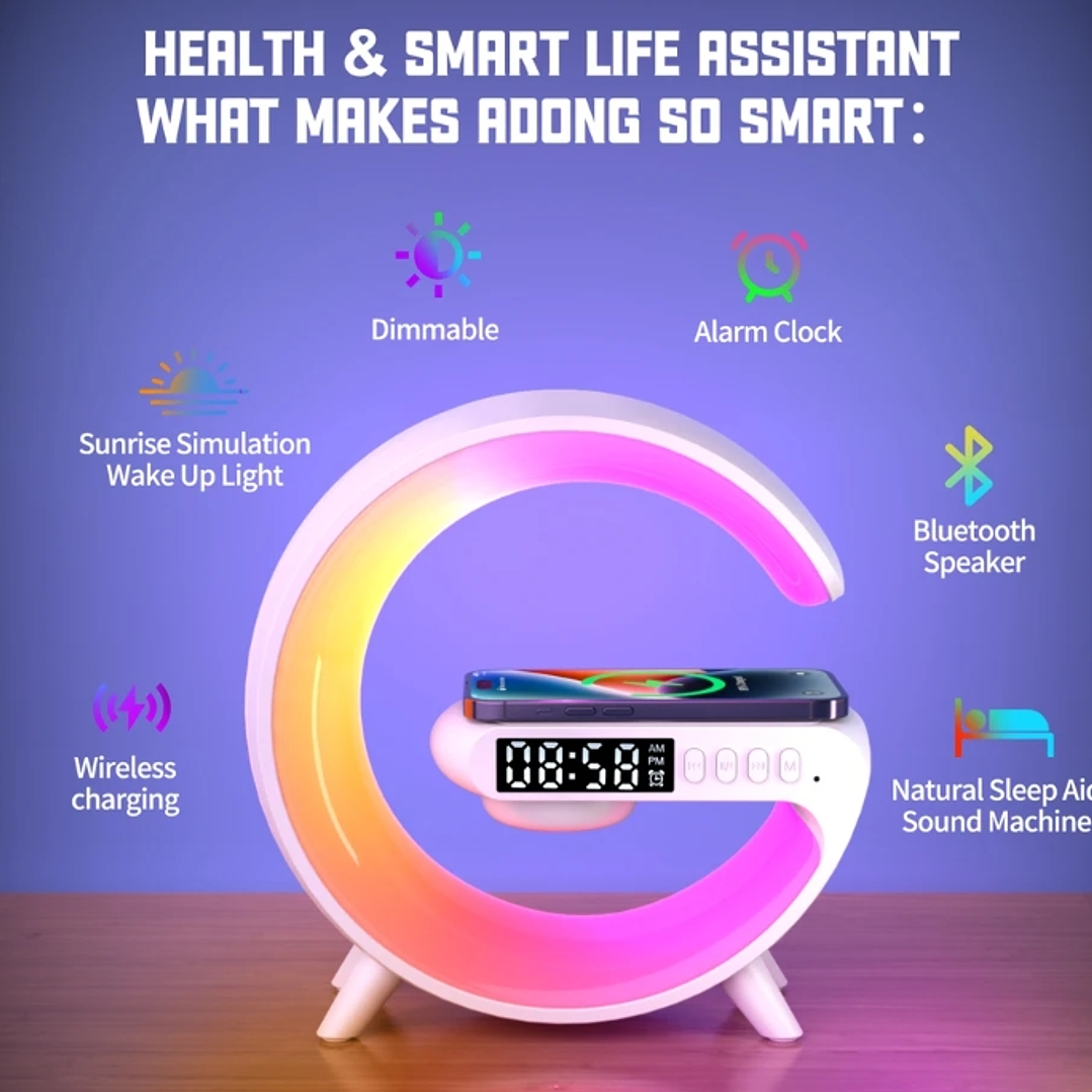 Colunas ﻿﻿Bluetooth﻿ Inteligentes, Luz RGB, Despertador 4