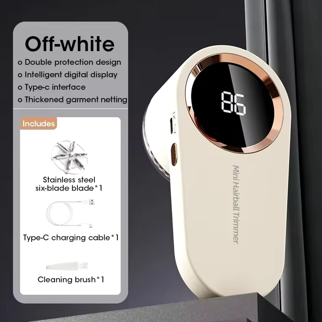 Removedor de Fios e Pelos Recarregável Digital 4