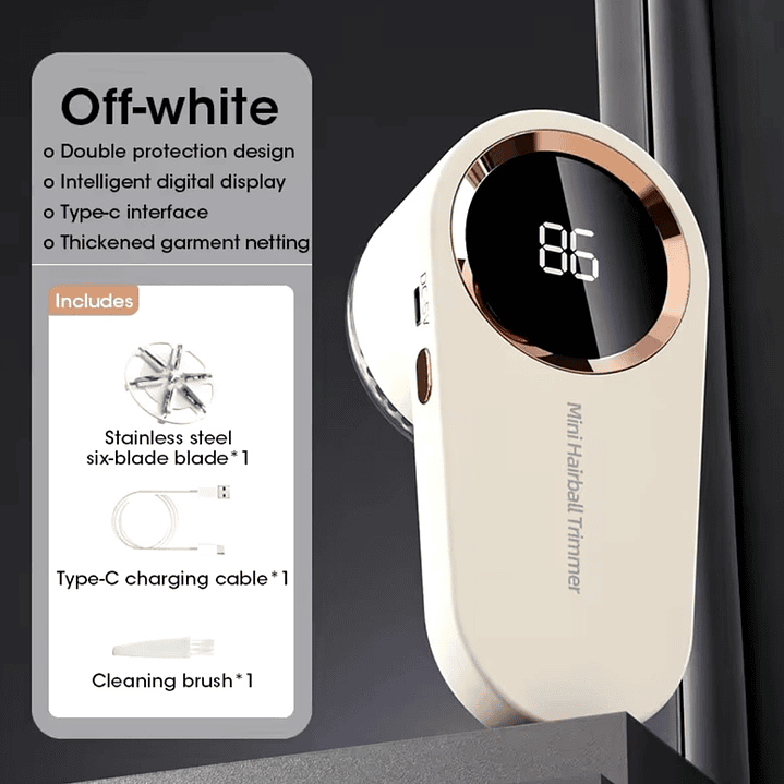 Removedor de Fios e Pelos Recarregável Digital 4