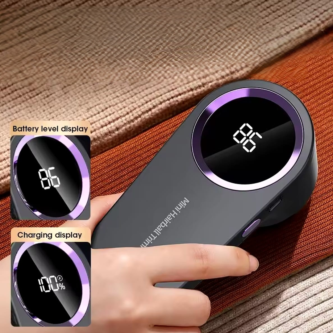 Removedor de Fios e Pelos Recarregável Digital 3