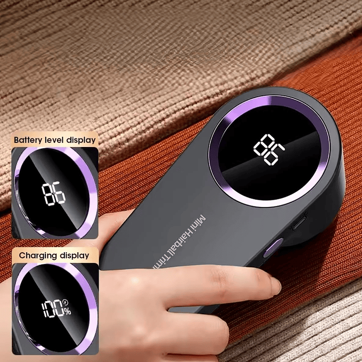 Removedor de Fios e Pelos Recarregável Digital 3