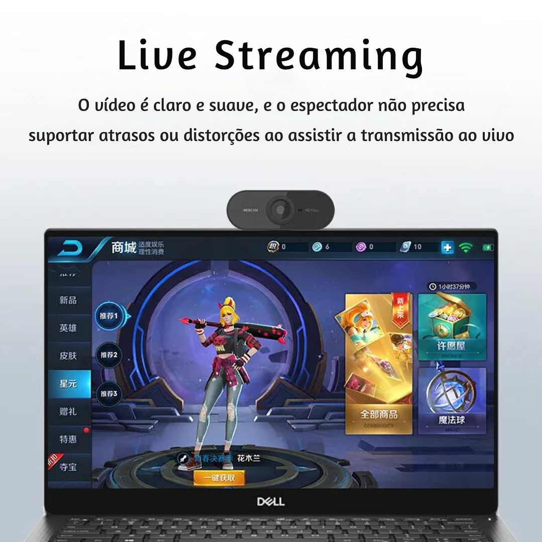 Mini Câmera Web Full HD 10