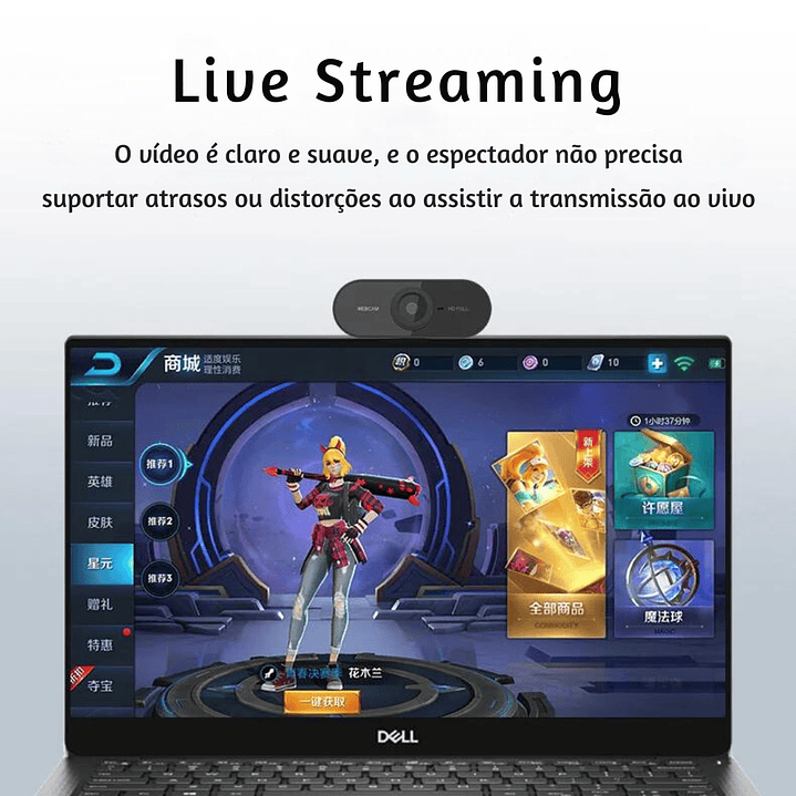 Mini Câmera Web Full HD 10