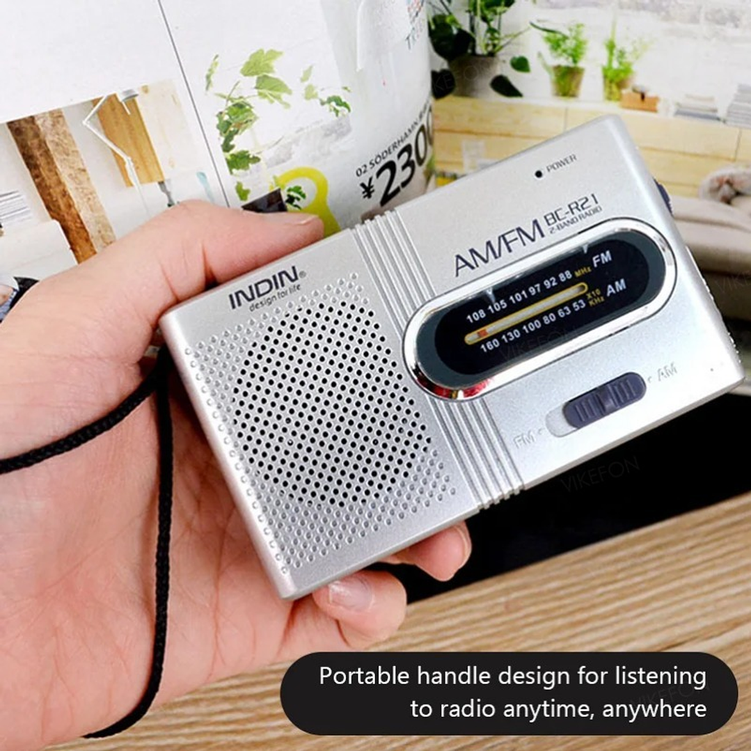Mini Rádio Portátil FM/AM - 2 Pilhas AA 3