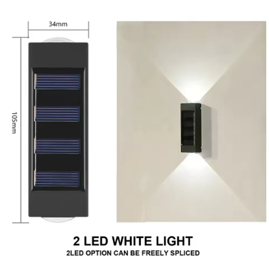 Lâmpada de Parede Solar para Exterior 7