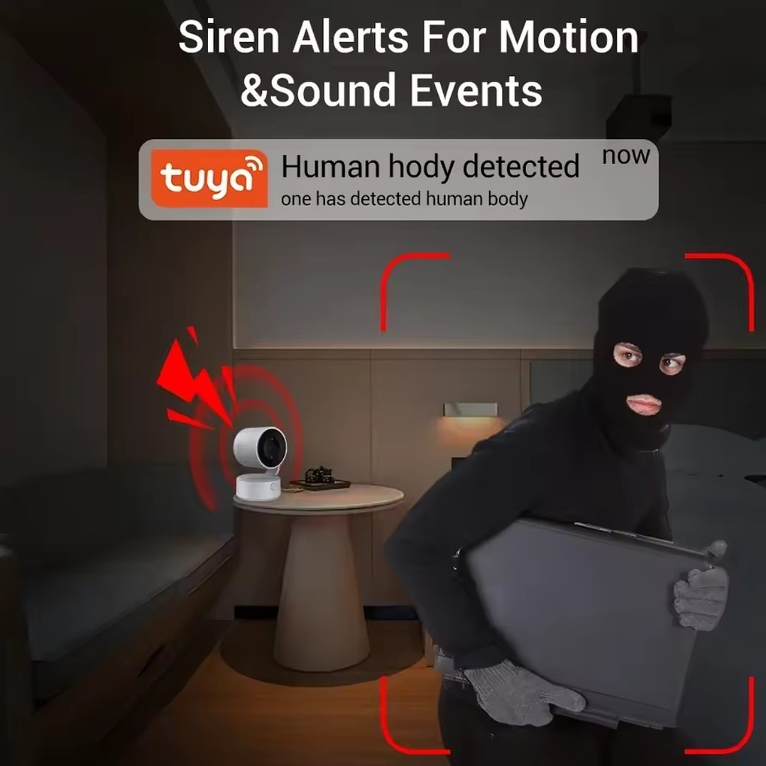 Câmera Inteligente Tuya 5MP 360° com Chamada de Um Toque  3