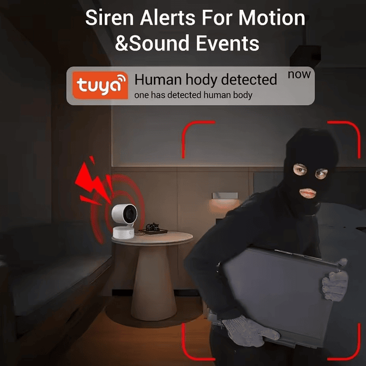 Câmera Inteligente Tuya 5MP 360° com Chamada de Um Toque  3